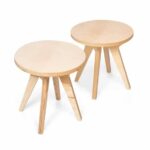 Lot de 2 tabourets enfants en bois – Design scandinave | Drawin’kids®