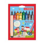 Lot de 8 feutres de coloriage pointe large STABILO Trio Scribbi