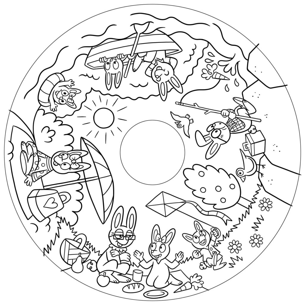 Recharge coloriage enfant 10 feuilles – Petits Lapins (dès 2 ans)
