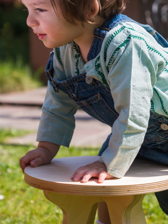 Lot de 2 tabourets enfants en bois – Design scandinave | Drawin’kids®