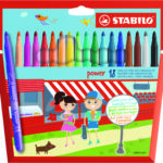 Lot de 18 feutres de coloriage pointe moyenne STABILO power