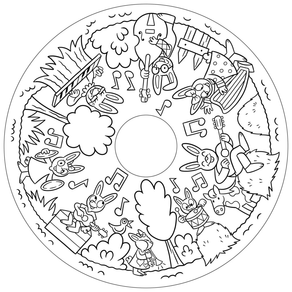 Recharge coloriage enfant 10 feuilles – Petits Lapins (dès 2 ans)