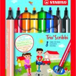 Lot de 18 feutres de coloriage pointe moyenne STABILO power