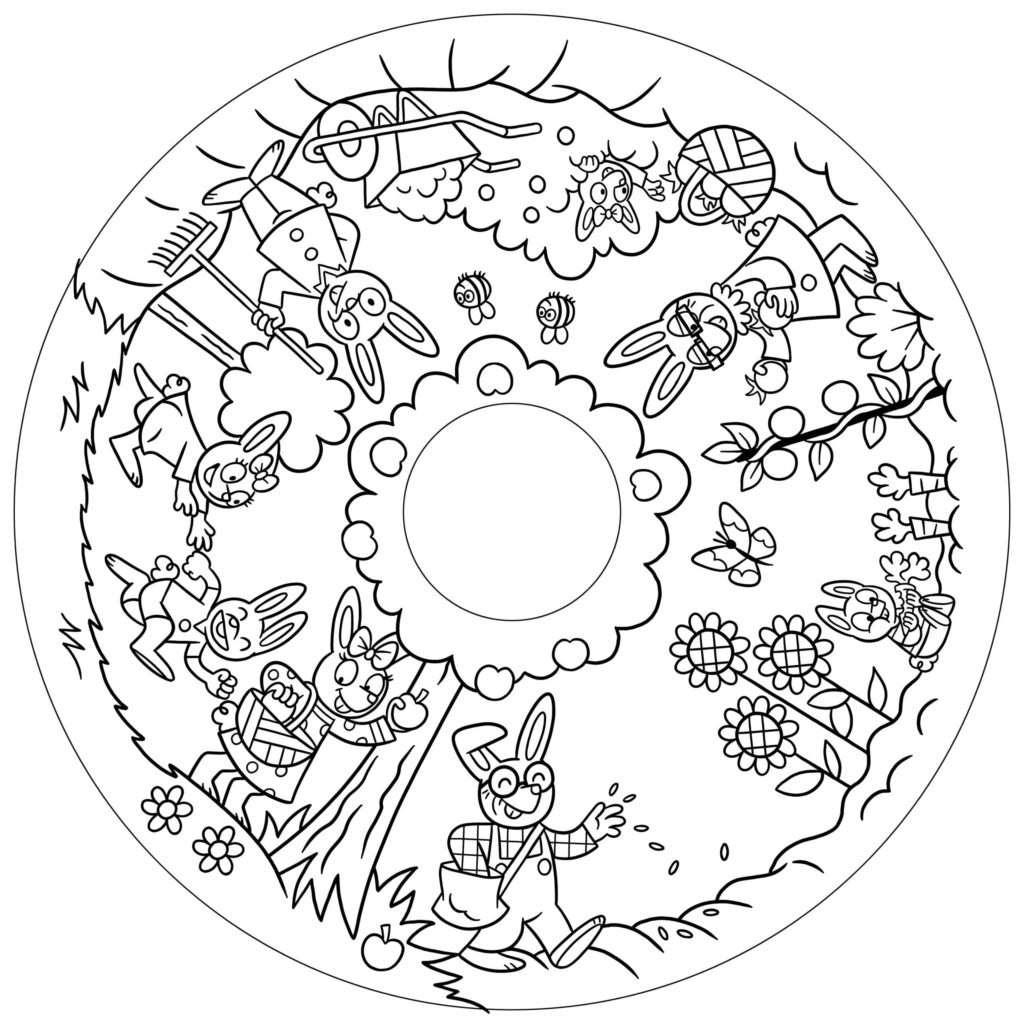 Recharge coloriage enfant 10 feuilles – Petits Lapins (dès 2 ans)