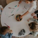 Ensemble Drawin’table® XXL + 4 tabourets – Table à dessin pour enfants