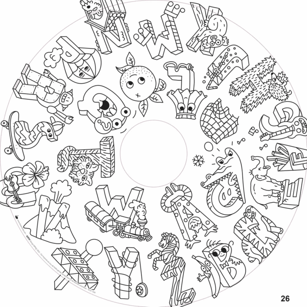 Recharge coloriage enfant 10 feuilles – OMY® Objets & imaginaire (dès 4 ans)