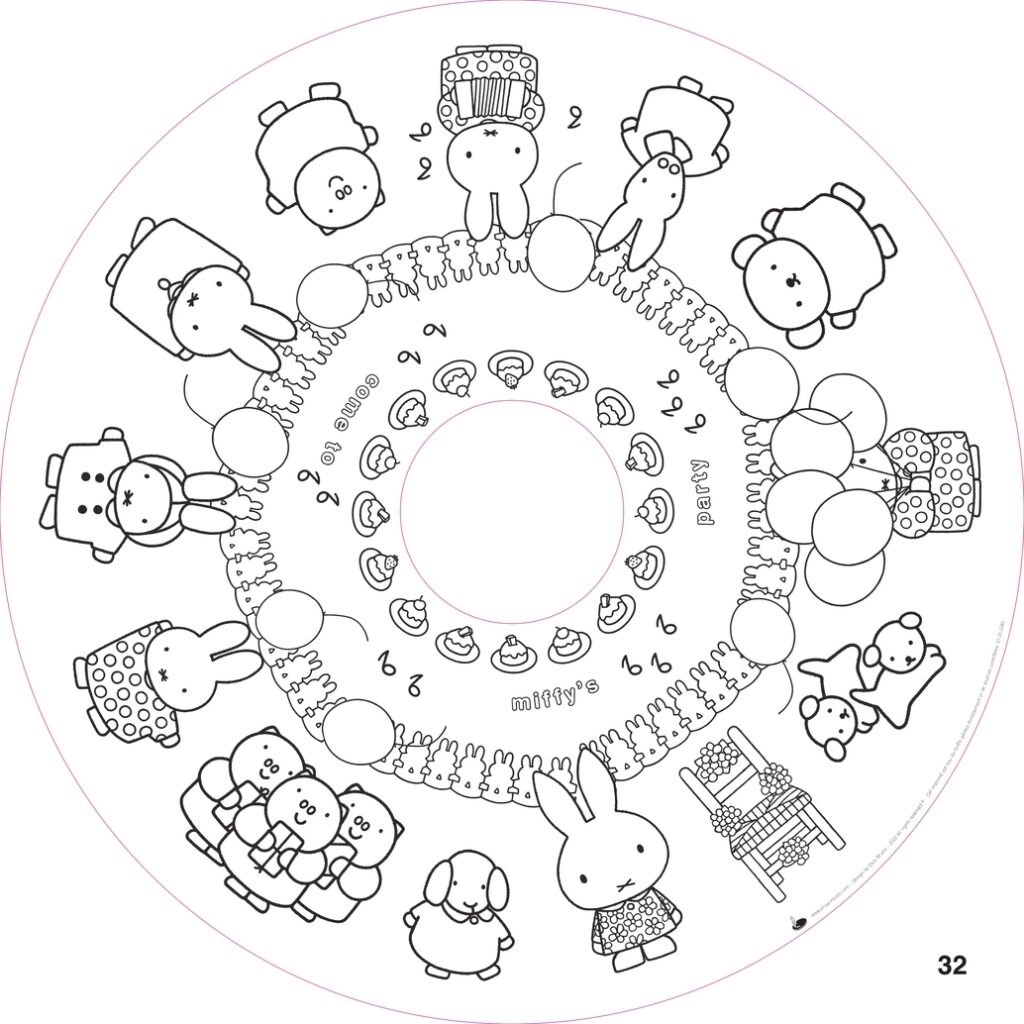 Recharge coloriage enfant XXL 10 feuilles – Miffy®(dès 2 ans)