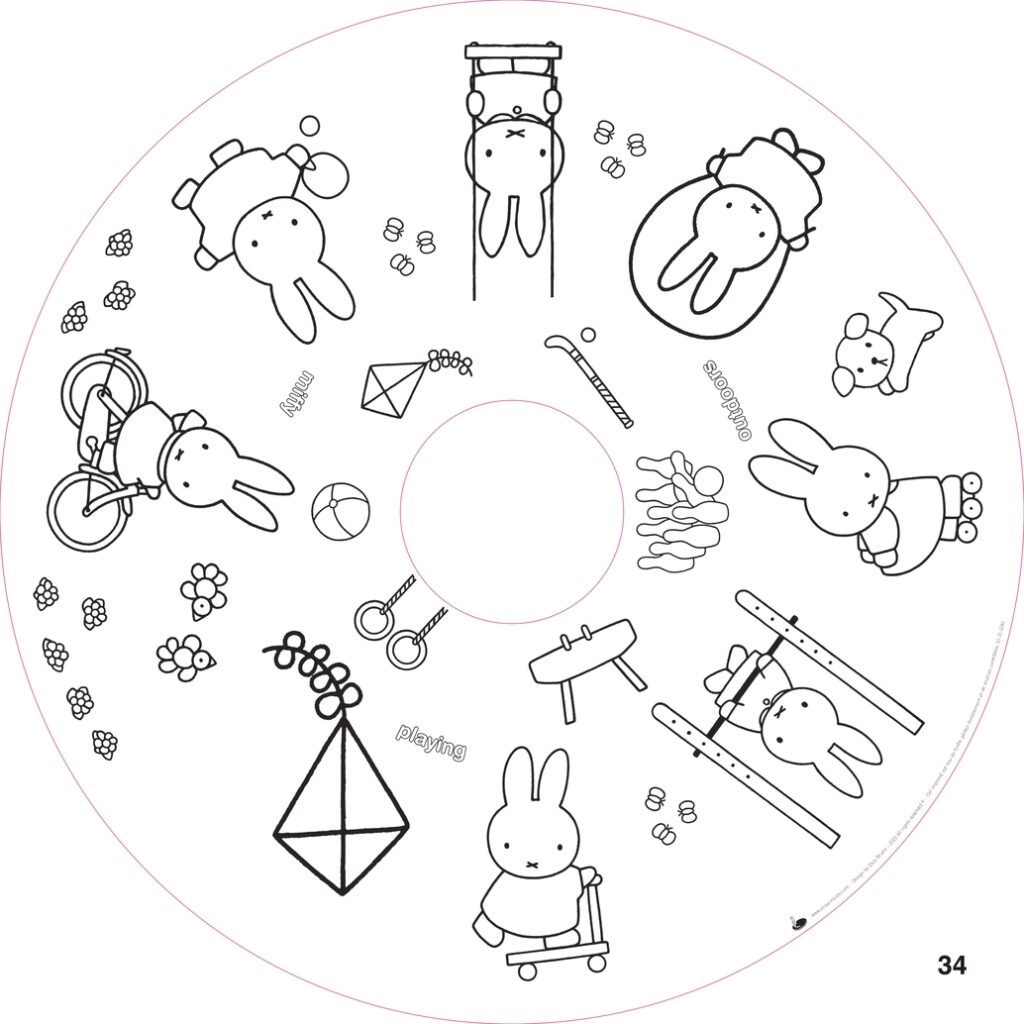 Recharge coloriage enfant XXL 10 feuilles – Miffy®(dès 2 ans)