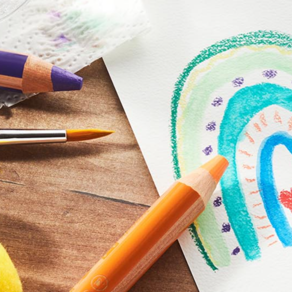 Lot de 6 crayons STABILO Woody ARTY 3 in 1 + taille-crayon adapté