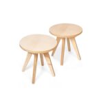 Lot de 2 tabourets enfants en bois – Design scandinave | Drawin’kids®
