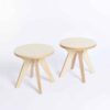 Lot de 2 tabourets enfants en bois – Design scandinave | Drawin’kids®