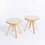 Lot de 2 tabourets enfants en bois – Design scandinave | Drawin’kids®