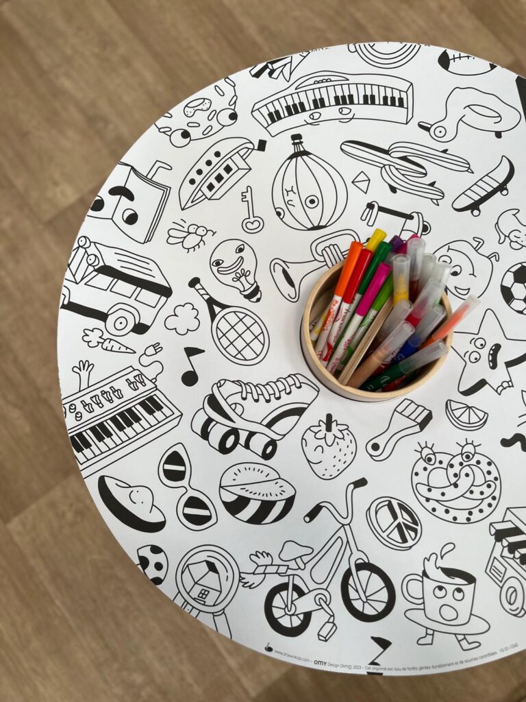 Recharge coloriage enfant 10 feuilles – OMY® Objets & imaginaire (dès 4 ans)