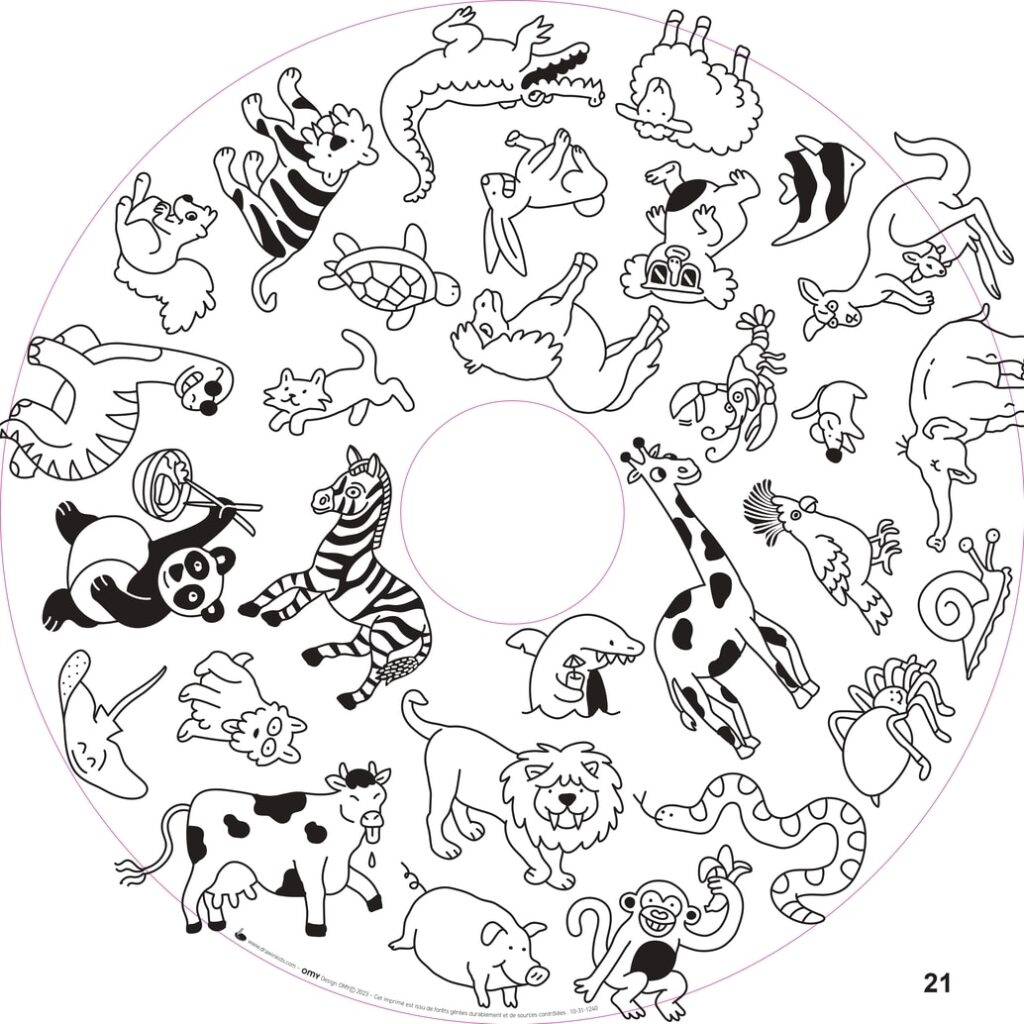 Recharge coloriage enfant XXL 10 feuilles – OMY®- Objets & Imaginaire (dès 4 ans)