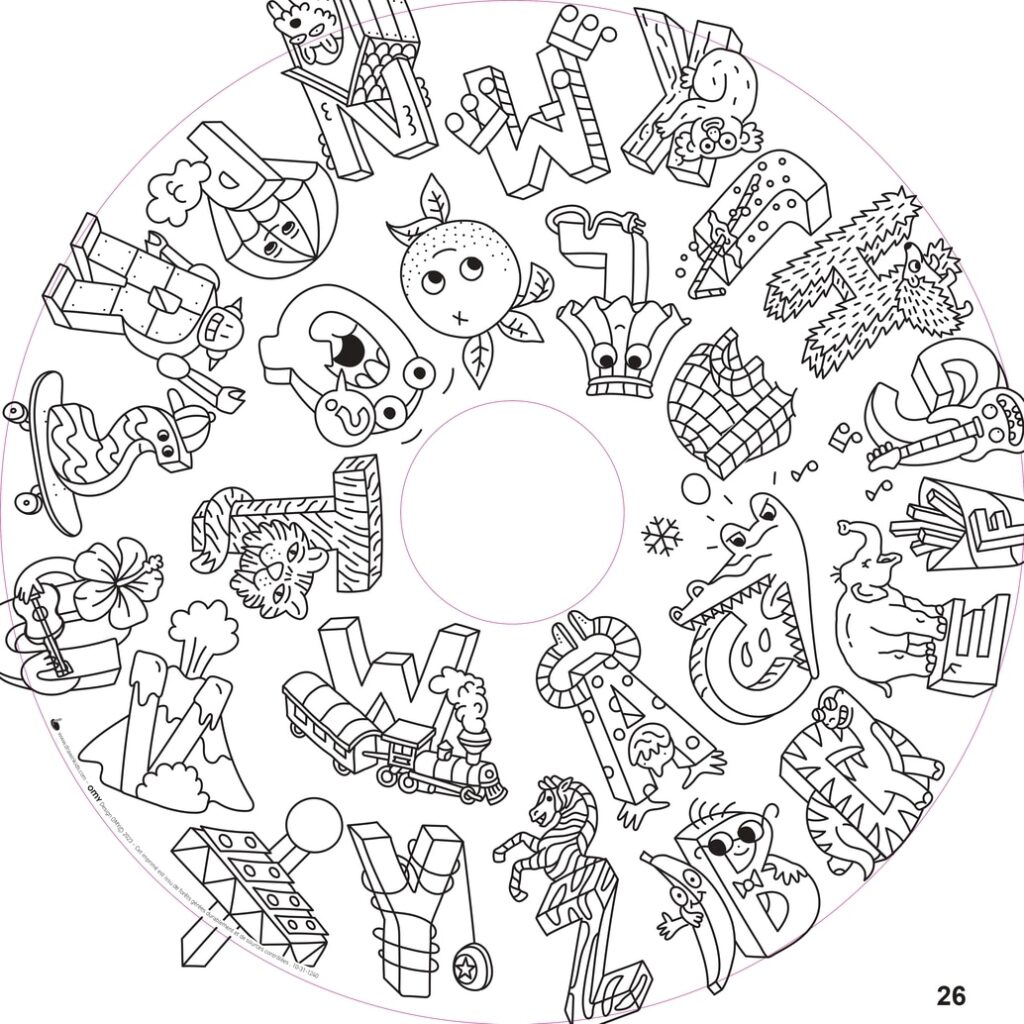 Recharge coloriage enfant XXL 10 feuilles – OMY®- Objets & Imaginaire (dès 4 ans)