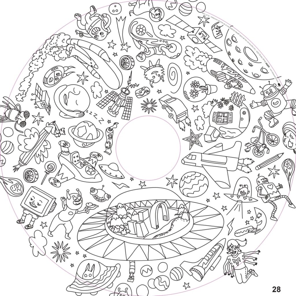 Recharge coloriage enfant 10 feuilles – OMY® Objets & imaginaire (dès 4 ans)