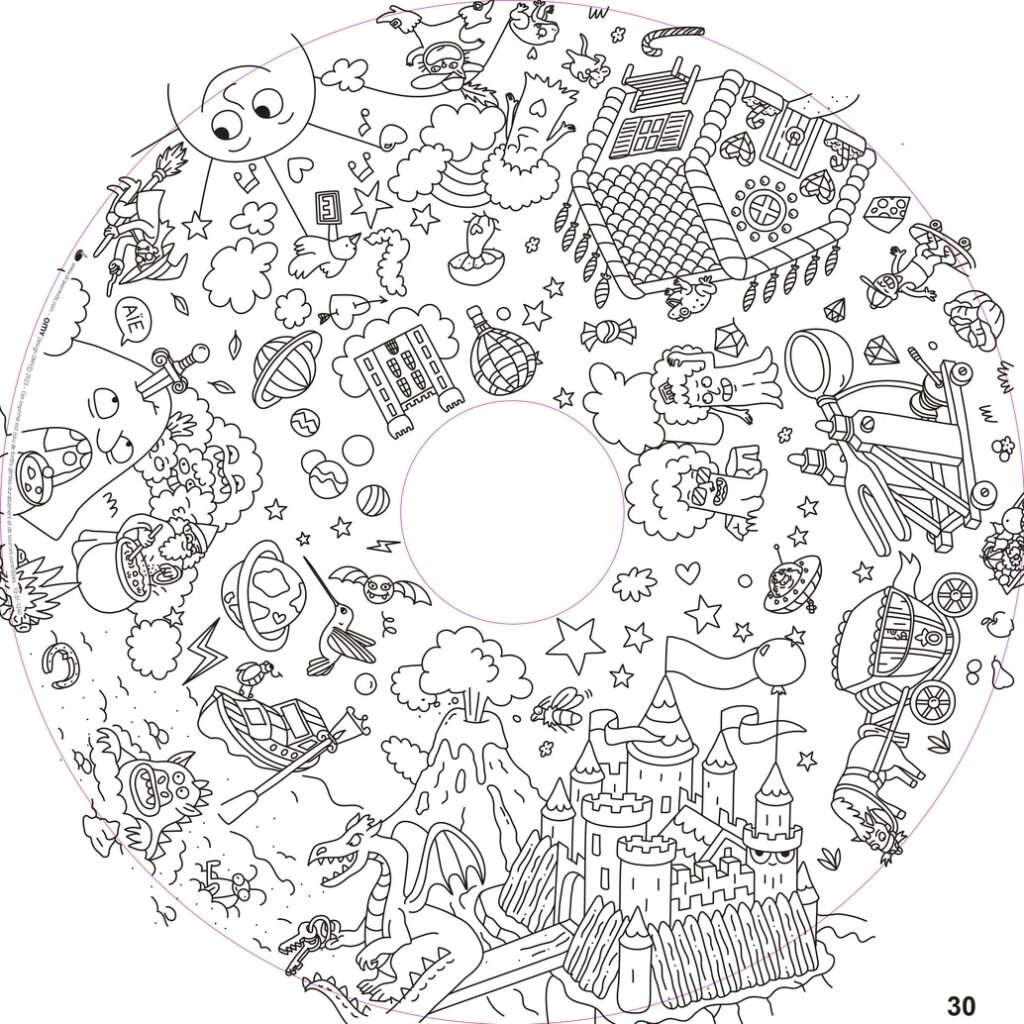Recharge coloriage enfant 10 feuilles – OMY® Objets & imaginaire (dès 4 ans)