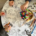 Ensemble Drawin’table® XXL + 4 tabourets – Table à dessin pour enfants