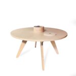 Drawin’table® XXL – Table à dessin pour enfants en bois naturel (Ø 90 cm)