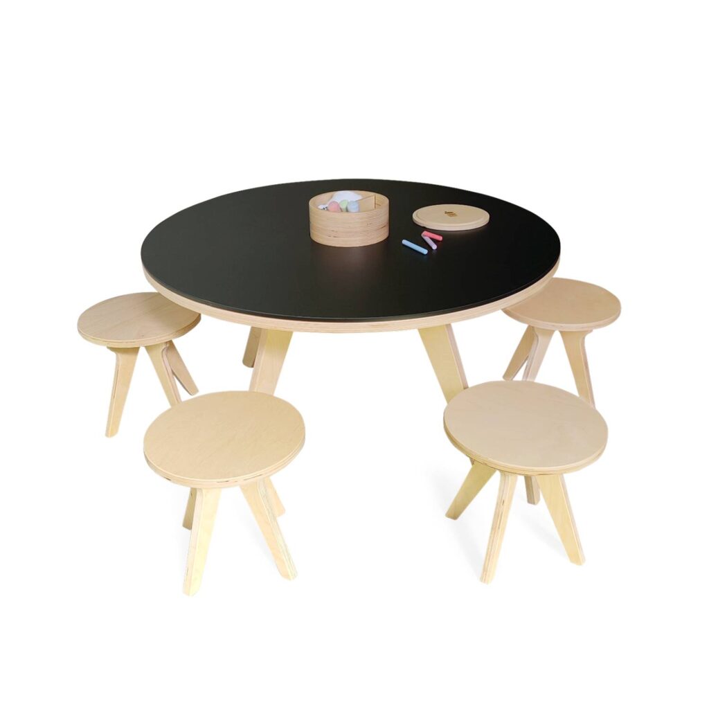Ensemble Drawin’table® XXL + 4 tabourets – Table à dessin pour enfants